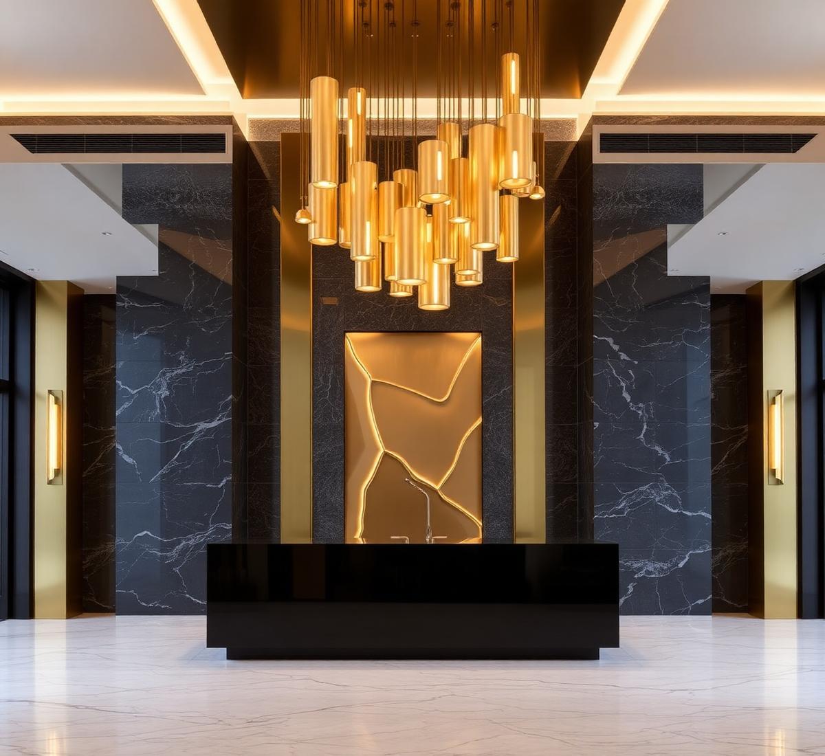Commercial millwork reception desk installed in a Vancouver office